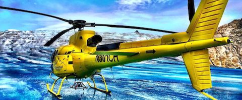 Juneau Helicopter on Glacier